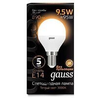 Gauss LED Globe E14 9.5 Вт 3000 К 105101110 Image #2